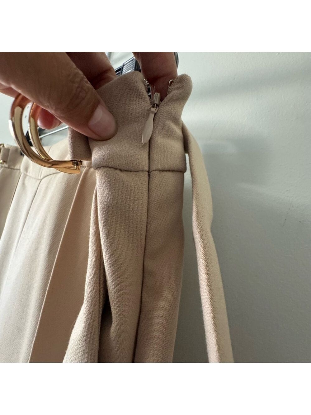 Ever New Melbourne Mila D-Ring Beige Wide-Leg Women's Pants - Picture 7 of 16